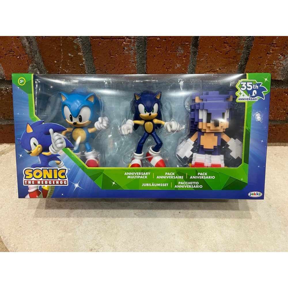 Sonic The Hedgehog 35th Anniversary Multipack Jakks Pacific 3 Figure Set NEW